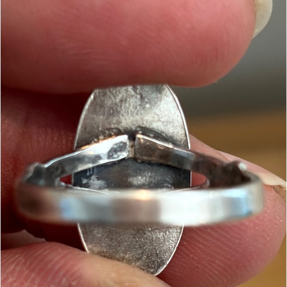 Navajo Sterling Silver ring with turquoise stone size 6.25 in great condition - Picture 3 of 8